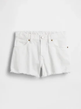 Denimshorts med lav midje og vid benbredde for barn