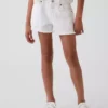Denimshorts med lav midje og vid benbredde for barn
