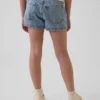 Denimshorts med lav midje og vid benbredde for barn