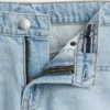 Denimshorts med lav midje og vid benbredde for barn