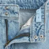 Denimshorts med lav midje og vid benbredde for barn