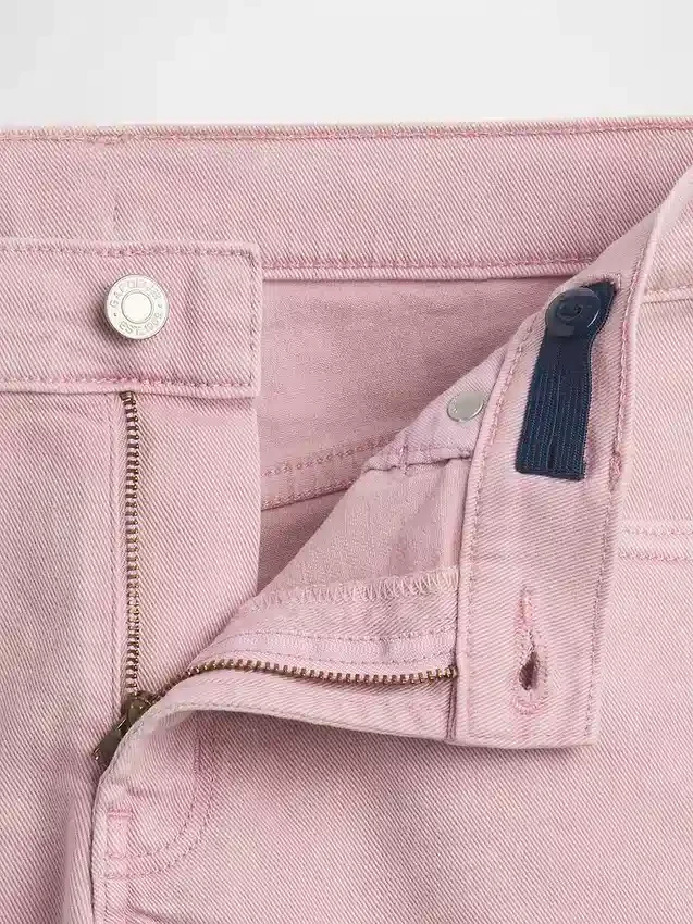 Denimshorts med lav midje og vid benbredde for barn