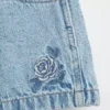 Denimshorts med lav midje og vid benbredde for barn