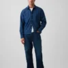 Denimskjorte med avslappet, rett kant