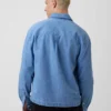 Denimskjorte med avslappet, rett kant