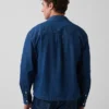 Denimskjorte med avslappet, rett kant