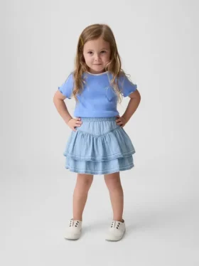 Denimskjørt med volanger for Baby og Småbarn