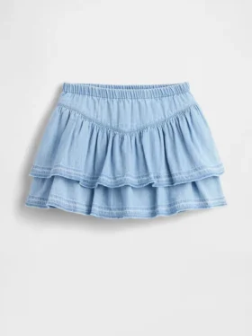 Denimskjørt med volanger for Baby og Småbarn