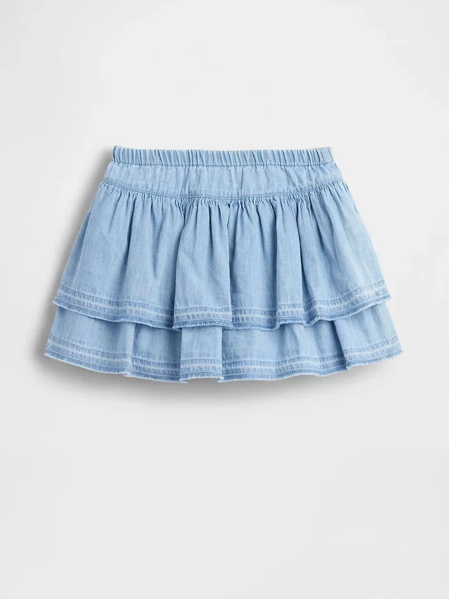 Denimskjørt med volanger for Baby og Småbarn