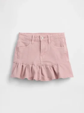 Denimskjørt med volanger for barn