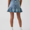 Denimskjørt med volanger for barn