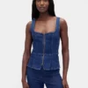 Denimvest med glidelås
