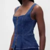 Denimvest med glidelås