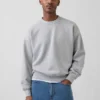 Ekstra tykk sweatshirt i fransk frotté