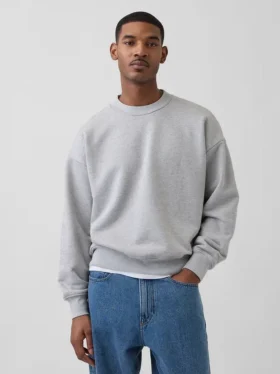 Ekstra tykk sweatshirt i fransk frotté
