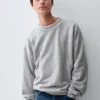 Ekstra tykk sweatshirt i fransk frotté