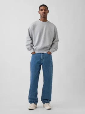 Ekstra tykk sweatshirt i fransk frotté
