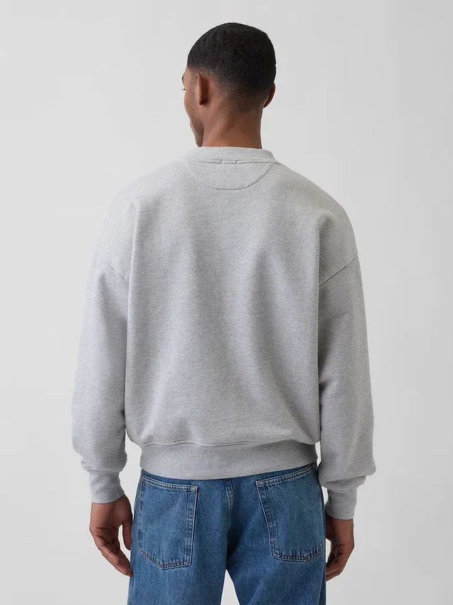 Ekstra tykk sweatshirt i fransk frotté