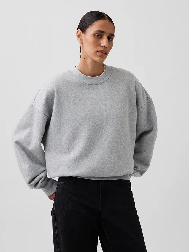 Ekstra tykk sweatshirt i fransk frotté