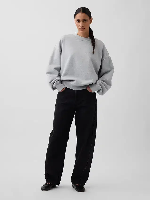 Ekstra tykk sweatshirt i fransk frotté