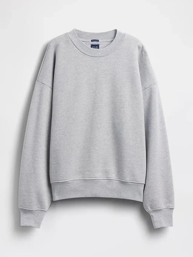 Ekstra tykk sweatshirt i fransk frotté