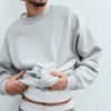 Ekstra tykk sweatshirt i fransk frotté