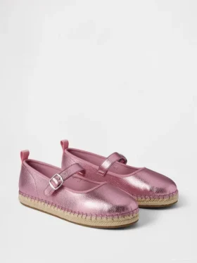 Espadriller for barn i metallisk utførelse