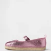 Espadriller for barn i metallisk utførelse