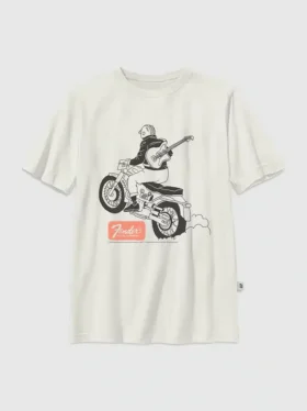 Fender Moto-T-skjorte med grafisk trykk for barn