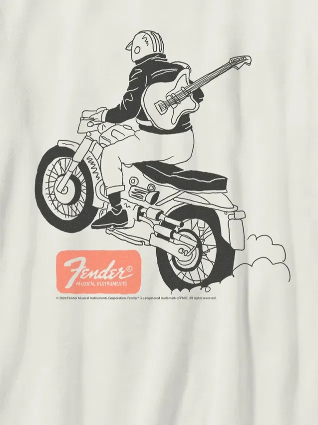 Fender Moto-T-skjorte med grafisk trykk for barn