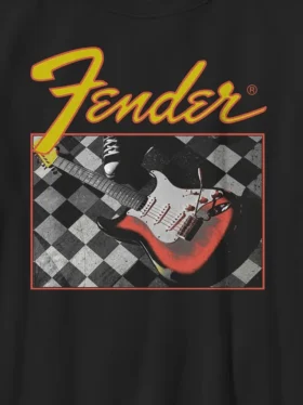 Fender-T-skjorte med rutemønster for barn