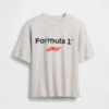 Formel 1-T-skjorte med grafikk i oversized-modell for barn