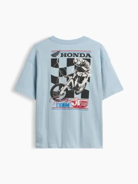 Formel 1-T-skjorte med grafikk i oversized-modell for barn