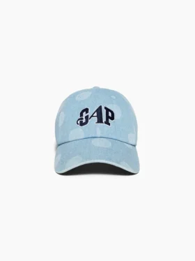 Gap × Awake Ny baseballcap i denim med prikkemønster