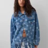 GAP × Awake NY Oversized prikkete ikon-jeansjakke