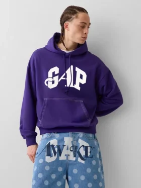 GAP × Awake Ny tykk, oversized hettegenser med logo