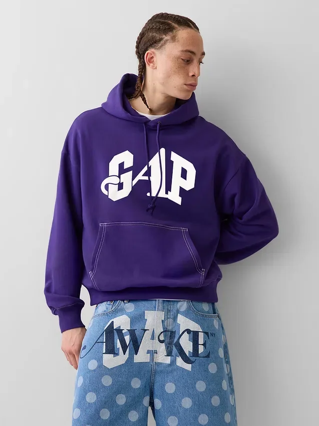 GAP × Awake Ny tykk, oversized hettegenser med logo
