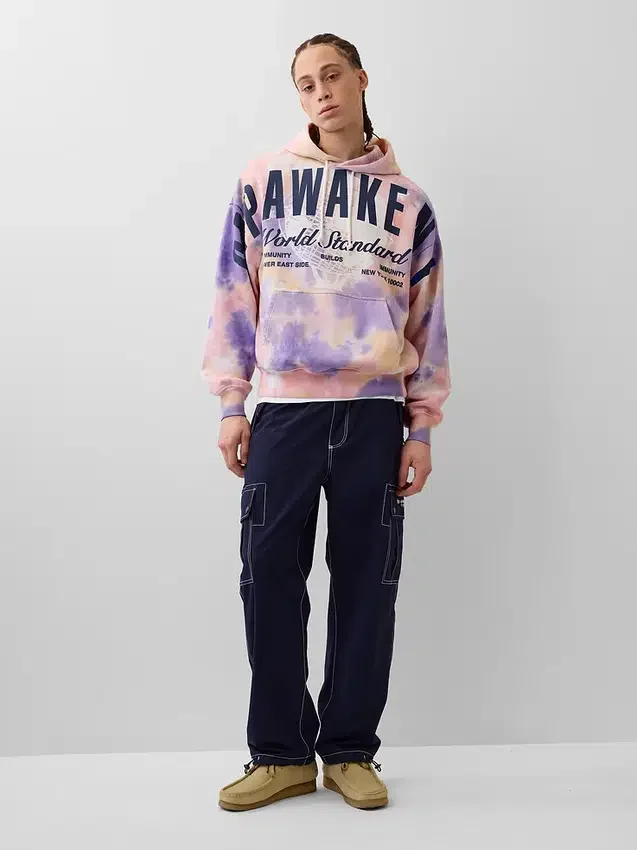 GAP × Awake Ny tykk, oversized hettegenser med logo