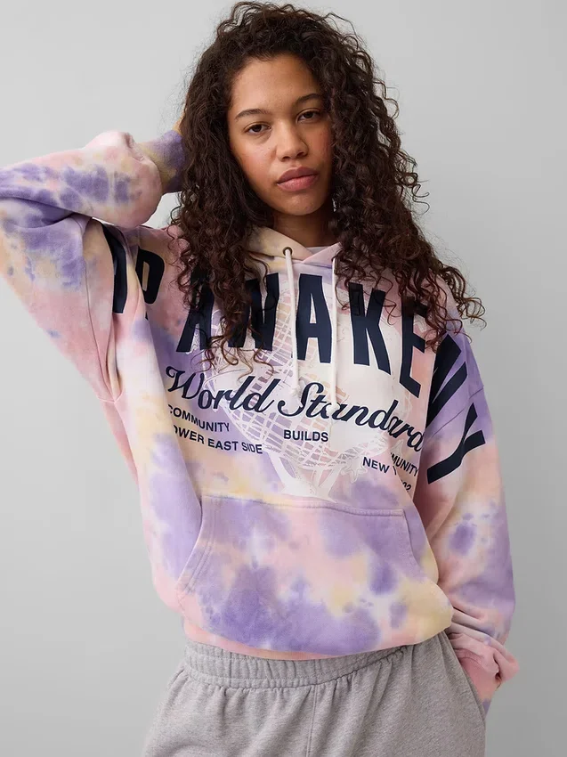 GAP × Awake Ny tykk, oversized hettegenser med logo