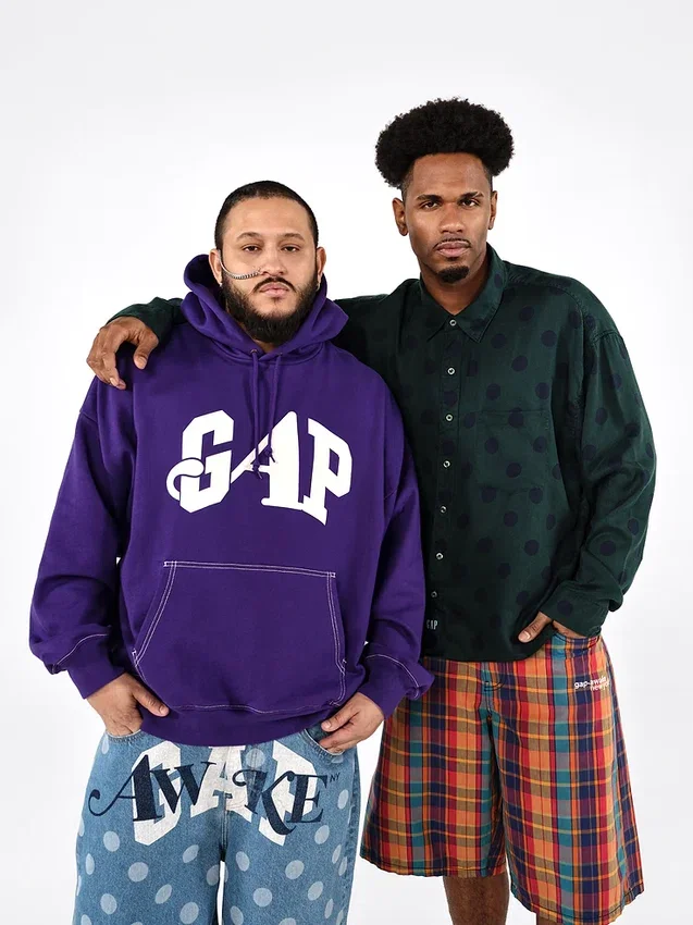 GAP × Awake Ny tykk, oversized hettegenser med logo