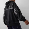 GAP × Awake NY tykk, oversized hettegenser med logo og glidelås