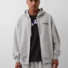 GAP × Awake NY tykk, oversized hettegenser med logo og glidelås