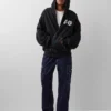 GAP × Awake NY tykk, oversized hettegenser med logo og glidelås