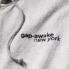 GAP × Awake NY tykk, oversized hettegenser med logo og glidelås