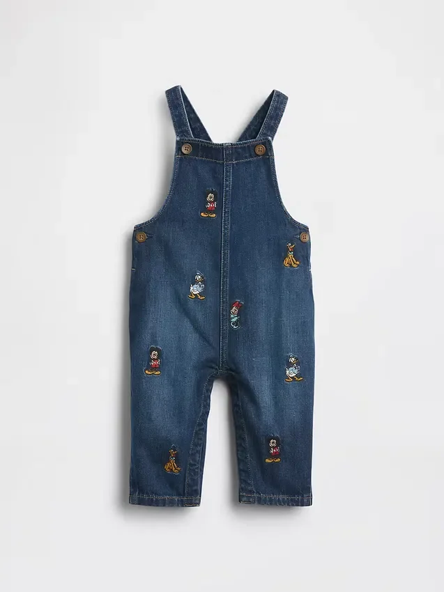 GAP × Disney Baby denim-overalls