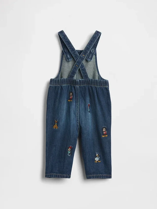 GAP × Disney Baby denim-overalls