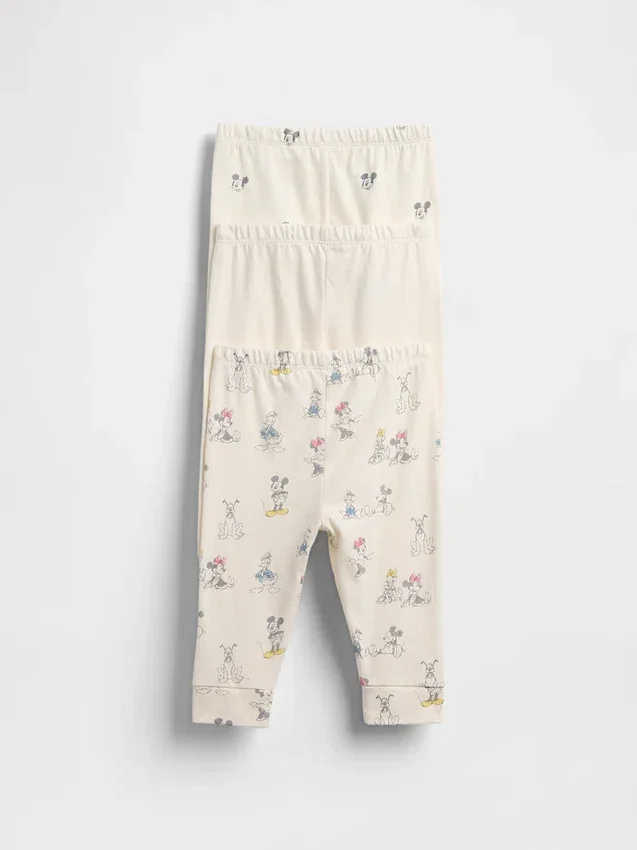 GAP × Disney Baby økologiske bomuldsbukser med elastisk linning (3-pakning)