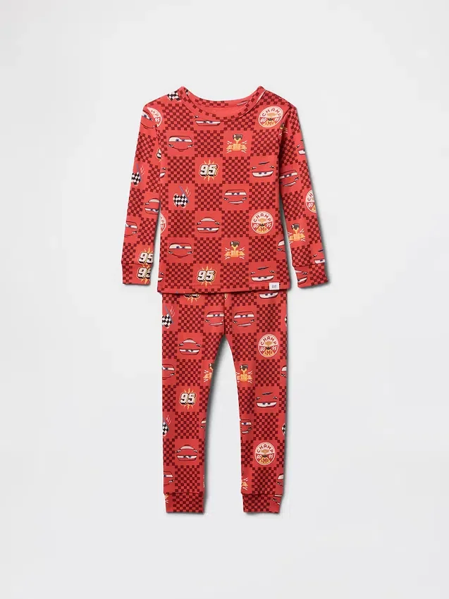 GAP × Disney Baby og Småbarn Cars pyjamasett i økologisk børstet bomull