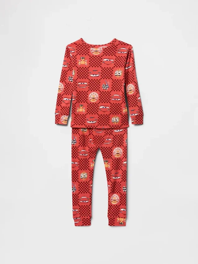 GAP × Disney Baby og Småbarn Cars pyjamasett i økologisk børstet bomull
