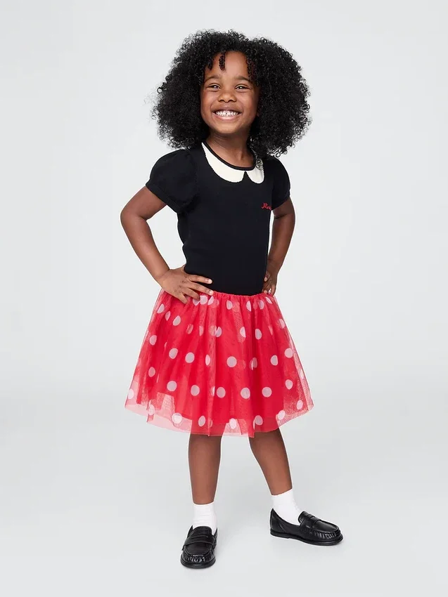 GAP × Disney Baby og Småbarn Minnie Mouse-tyllkjole